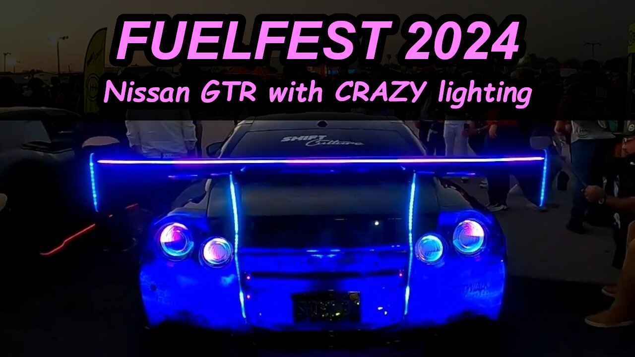 FuelFest 2024 in Florida - Nissan Skyline GTR with CRAZY lights!