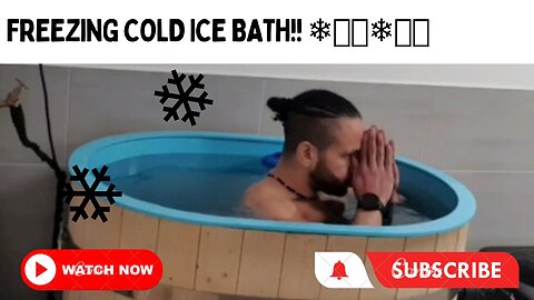 Ice bath on camera!❄️🧊🥶