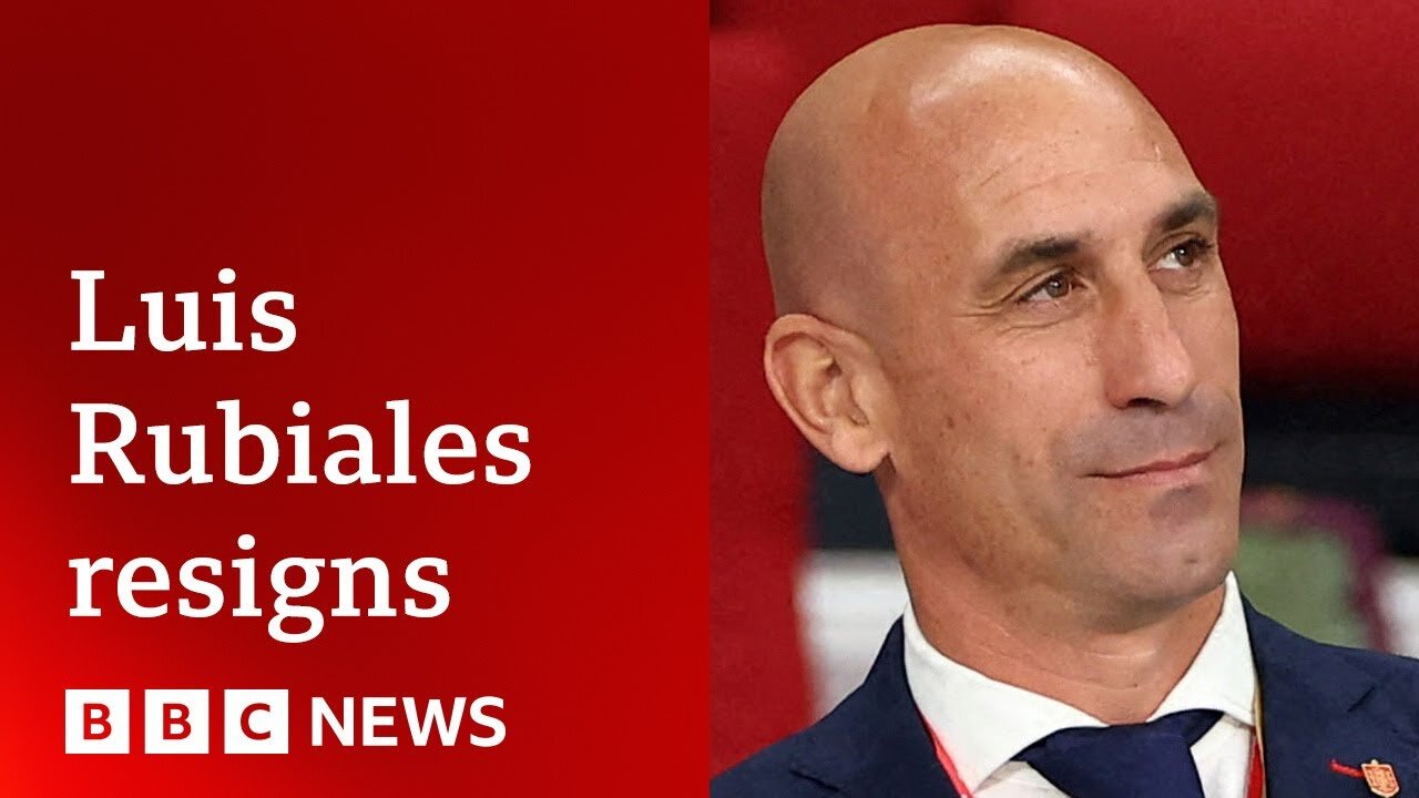 Luis Rubiales resigns as Spanish FA chief over Jenni Hermoso kiss - BBC News