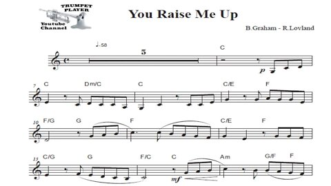 🎺🎺 You raise me up, B.Graham R.Lovland [TRUMPET COVER] [ Bb Instr. PLAY ALONG]