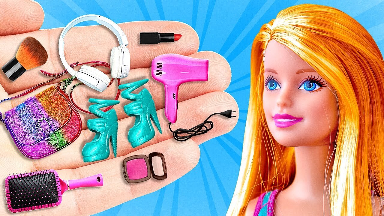 Coolest Doll Hacks! DIY Accessories And Mini Clothes For Dolls