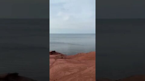 Beautiful view ontop of cliffs at the beach