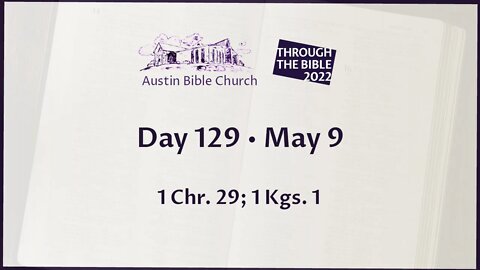 Through the Bible 2022 (Day 129)