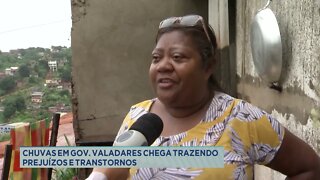 Chuvas em Gov. Valadares chegam trazendo prejuízos e transtornos