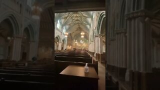 The inside of a massive church
