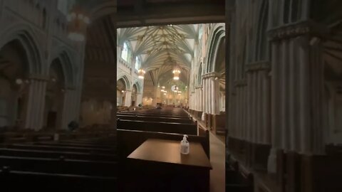 The inside of a massive church
