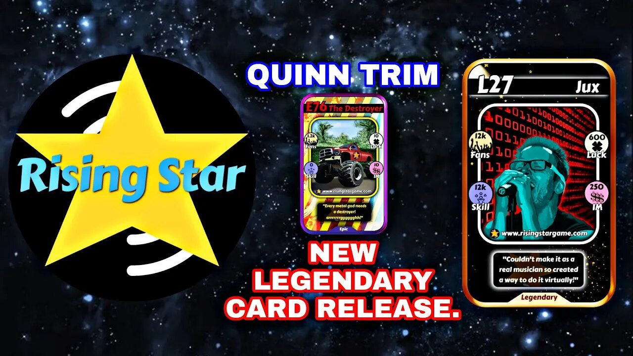 Play To Earn Crypto Games. Rising Star New Cards Release | Legendary Card | Quinn Trim NFT Gaming.
