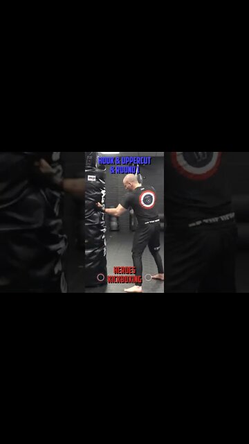 Heroes Training Center | Kickboxing "How To Double Up" Hook & Uppercut & Round 1 - Front | #Shorts