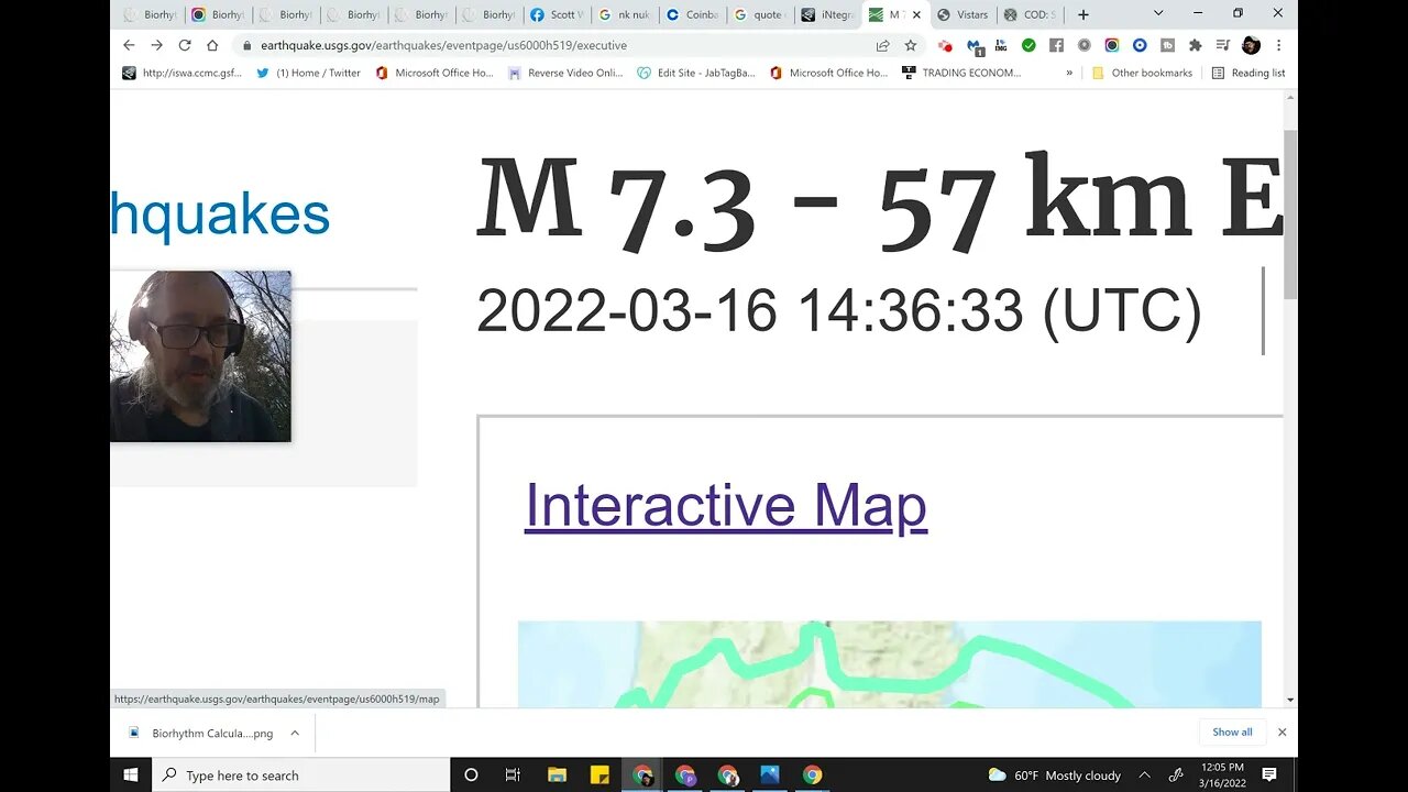 7.3 Earthquake Hits Japan Right After CERN LHC Dumps - See Radar Too WOW! : Mar 16, 2022 12:06 PM: