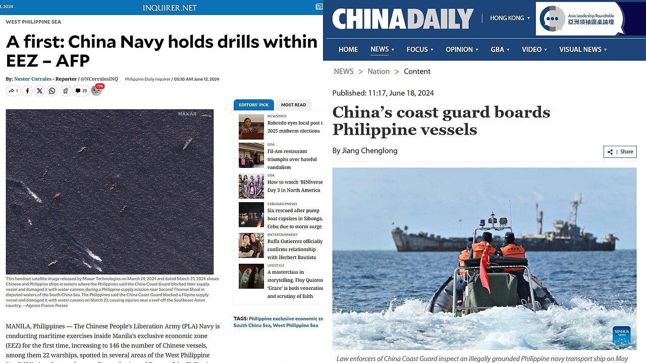 China not afraid of US-Philippine Alliance, holds Navy Drills in EEZ, harms Filipino Soldiers