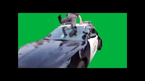 Green Screen – cop running over blm