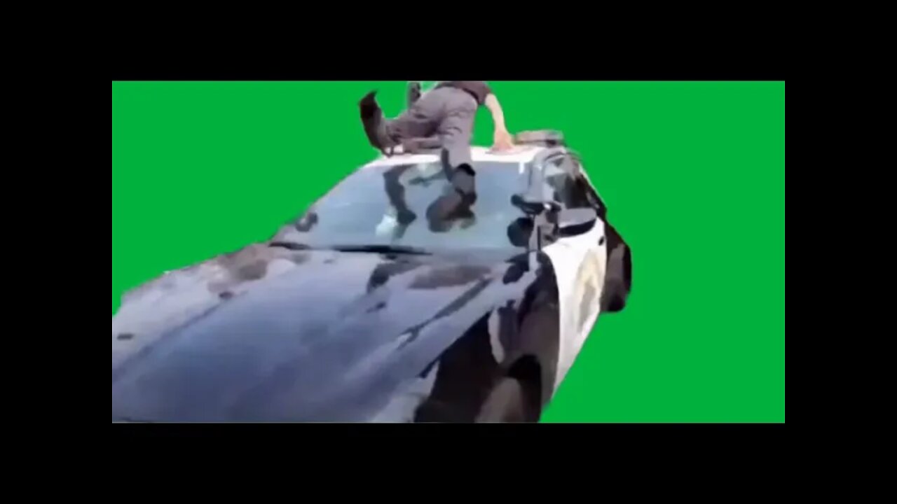 Green Screen – cop running over blm