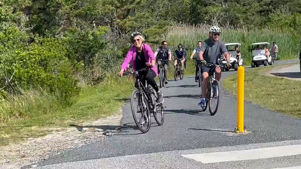 Greatest metaphor so far... Biden falls off bike while stopping for photoOp while on vacation.