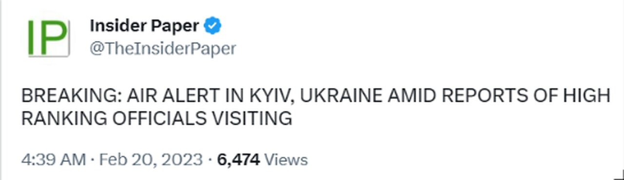 JUST IN - Footage of the convoy of the mystery VIP guest visiting Kyiv, Ukraine. Reports of