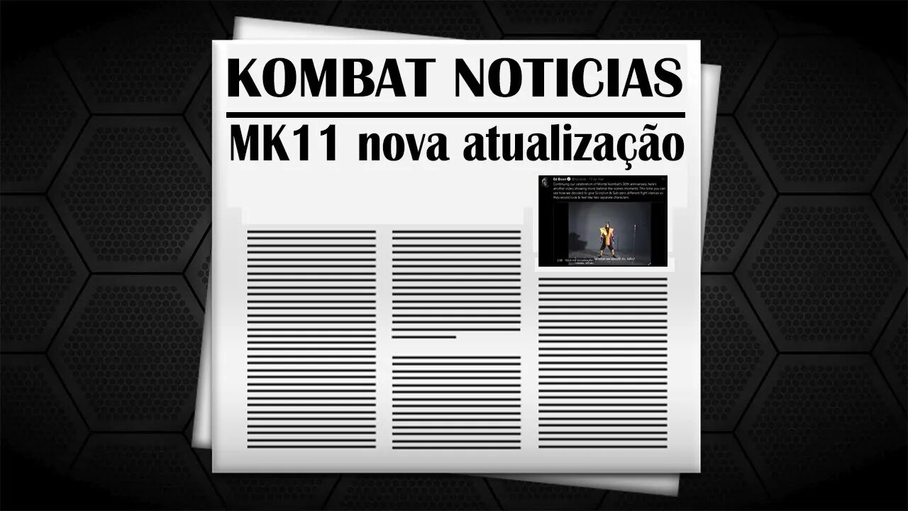 Kombat Noticias: Mortal Kombat 11 nova ATUALIZAÇÃO e muito mais