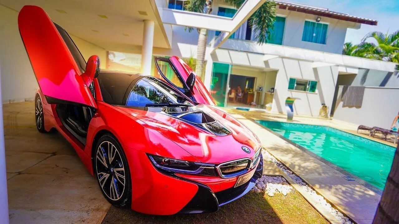 FUI PARA A CASA DO LAGO COM MINHA NOVA BMW I8