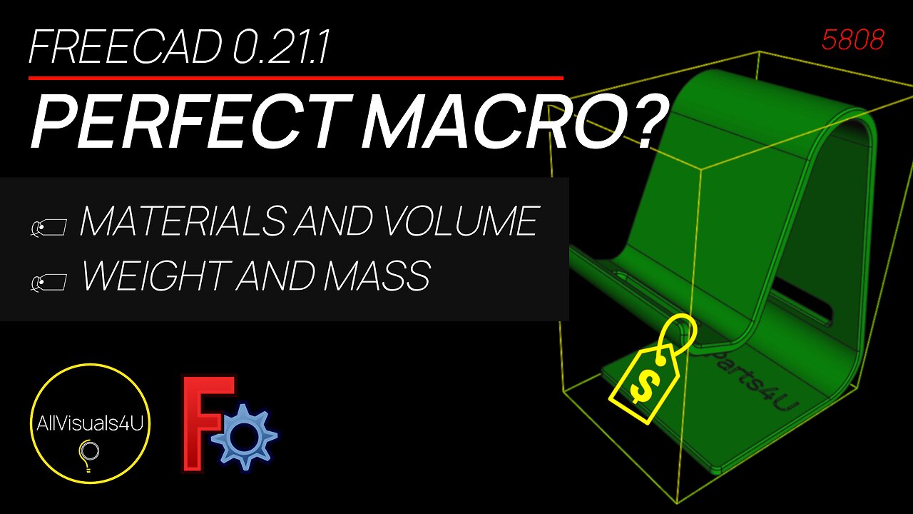 👍 FreeCAD Mass Properties - FreeCAD Macros Tutorial - FreeCAD FCInfo