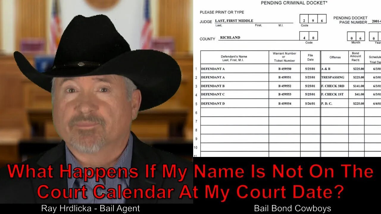 San Bernardino - What Happens If My Name Is Not On The Court Calendar At My Court Date ?