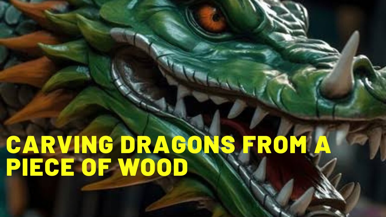 Carving Dragons from a piece of Wood - Carving skill | Best Wood Carving