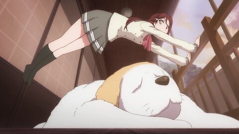 Love Live Sunshine - Riko avoiding the dog