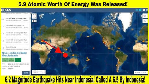 6.2 Magnitude Earthquake Strikes Indonesia August 23rd 2022!
