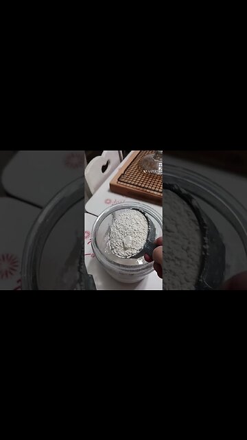 Feeding my sourdough starter. #sourdoughstarter #sourdough