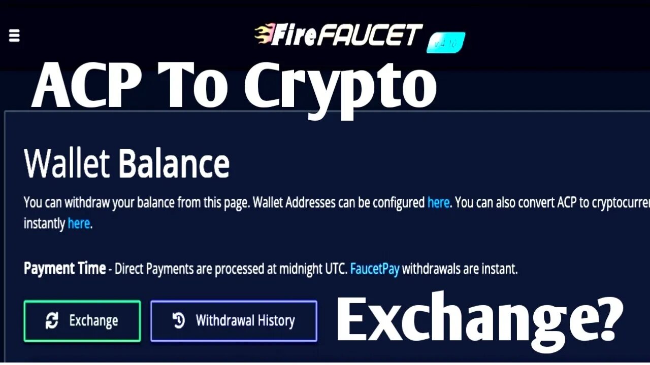 how to change your ACP to cryptocurrency? Convert all coins to single crypto || exchange || btc dash