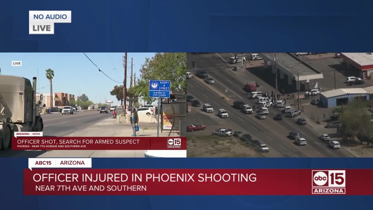 Phoenix officer injured after shooting near 7th Ave and Southern