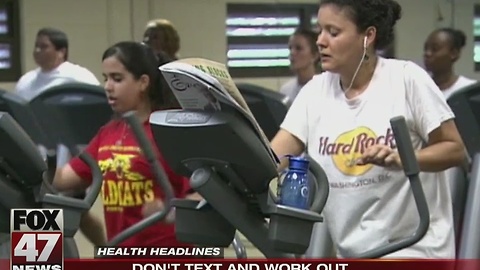 Study: Don't text and workout