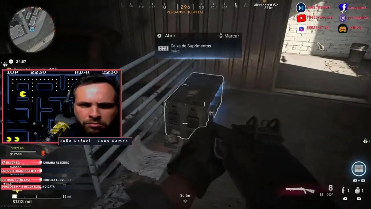 vamos começar a sobrevivência #caosgames #LaveAsMãos #FiqueemCasa e #JogueComigo