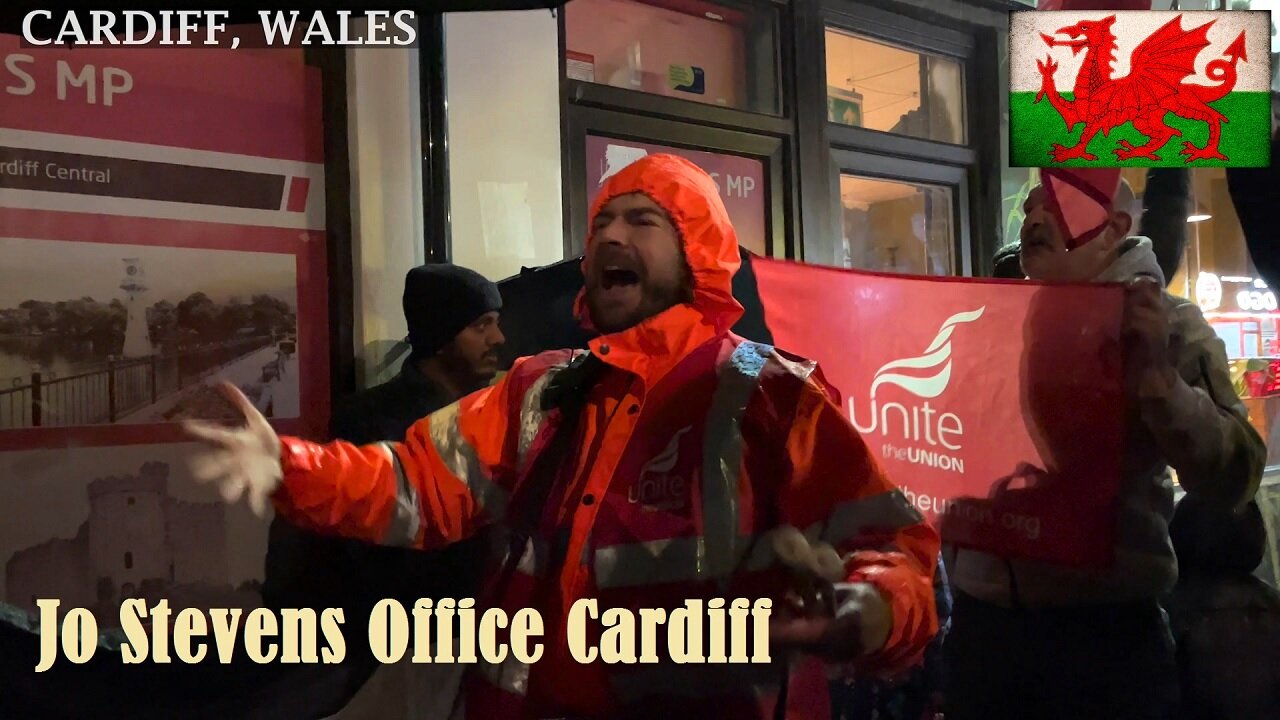 Pro-PS Protesters at the Jo Stevens Office Cardiff☮️