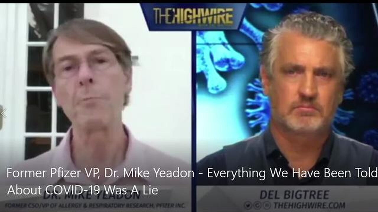 FORMER PFIZER VP, DR. MIKE YEADON - EVERYTHING WE HAVE BEEN TOLD ABOUT COVID-19 WAS A LIE