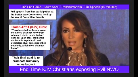 The End Game - Laura Aboli - Transhumanism - Full Speech (10 minutes)