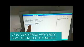ERRO BOOT APP MENU. RESOLVIDO!