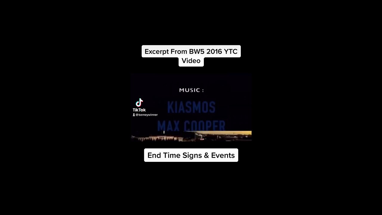 2016 BW5 YTC - End Time Message