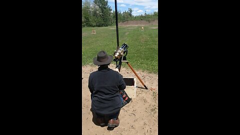 JR shooting my Gatlins Battery gun.