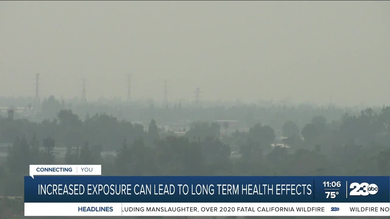 Wildfire smoke affecting the air quality in Bakersfield