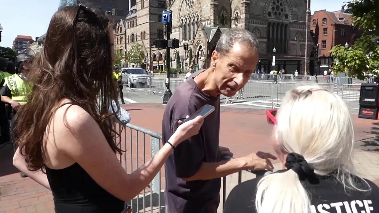 'Fascism is good' man gets in woman's face after she makes good points