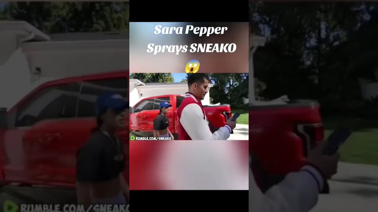 Sara Saffari Pepper Sprays SNEAKO 🛑 #sneako #sarasaffari #shorts #selfdefense #funny