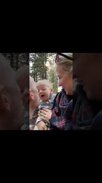 son doesn't like to kiss Dad :'( HAHAHA