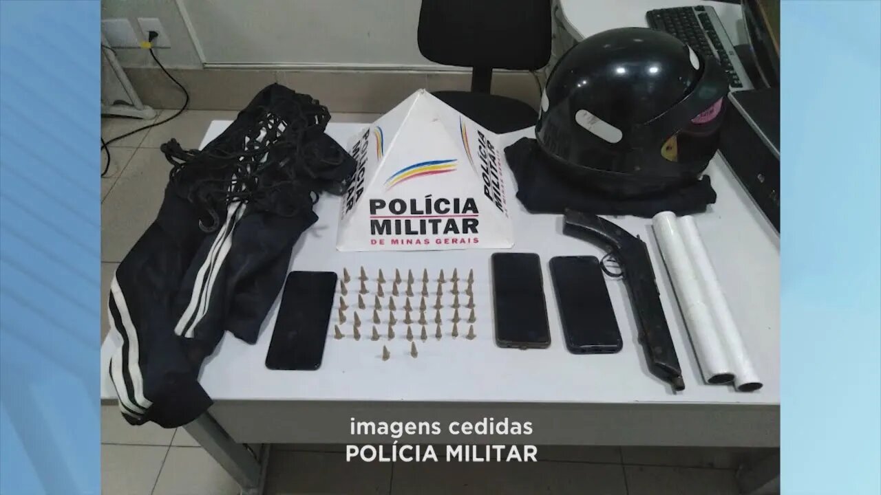 Assalto em Ipatinga: Polícia Militar apreende armas drogas e celulares