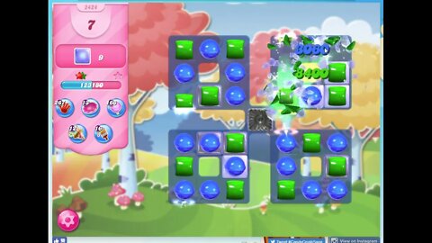 Candy Crush Level 2424 Audio Talkthrough, 2 Stars 0 Boosters