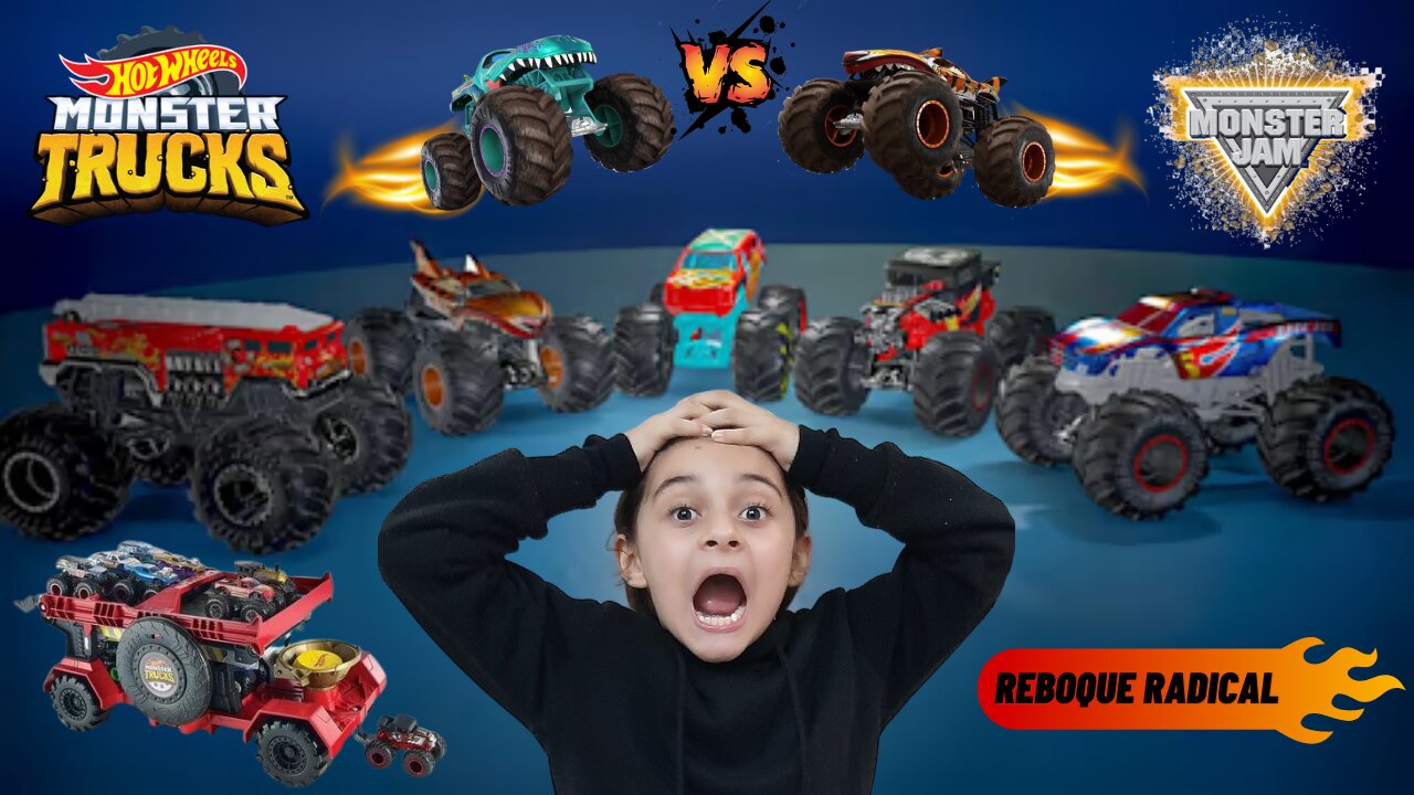 BATALHA DE MONSTER TRUCKS E MONSTER JAM / REBOQUE RADICAL