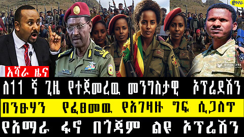 ለ 11 ኛ ጊዜ የተጀመረዉ መንግስታዊ ኦፕሬደሽንበንፁሃን /የፈፀመዉ የአገዛዙ ግፍ ሲጋለጥ /የአማራ ፋኖ በጎጃም ልዩ ኦፕሬሽን