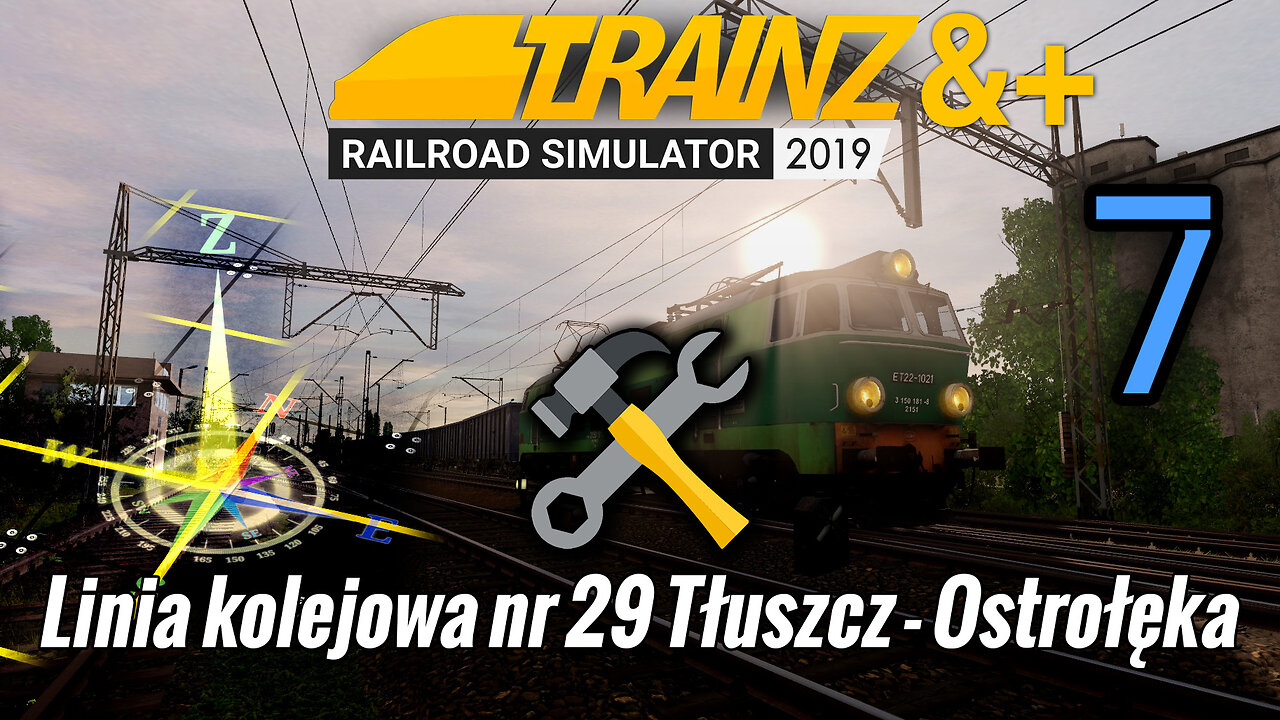 Mapa linia kolejowa nr 29 Tłuszcz - Ostrołęka w Trainz stan prac 15.05.2023