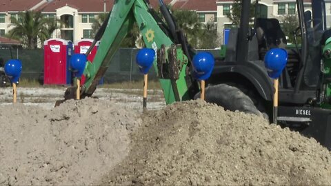 Port St. Lucie breaks ground on site for 100-foot-tall heart-shaped sculpture