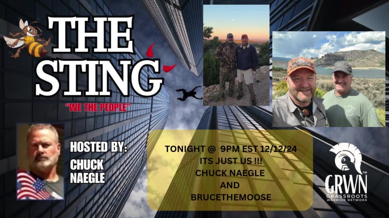 The Sting Podcast 12/12/2024 With Chuck Naegle and BrucetheMoose @9pm EST