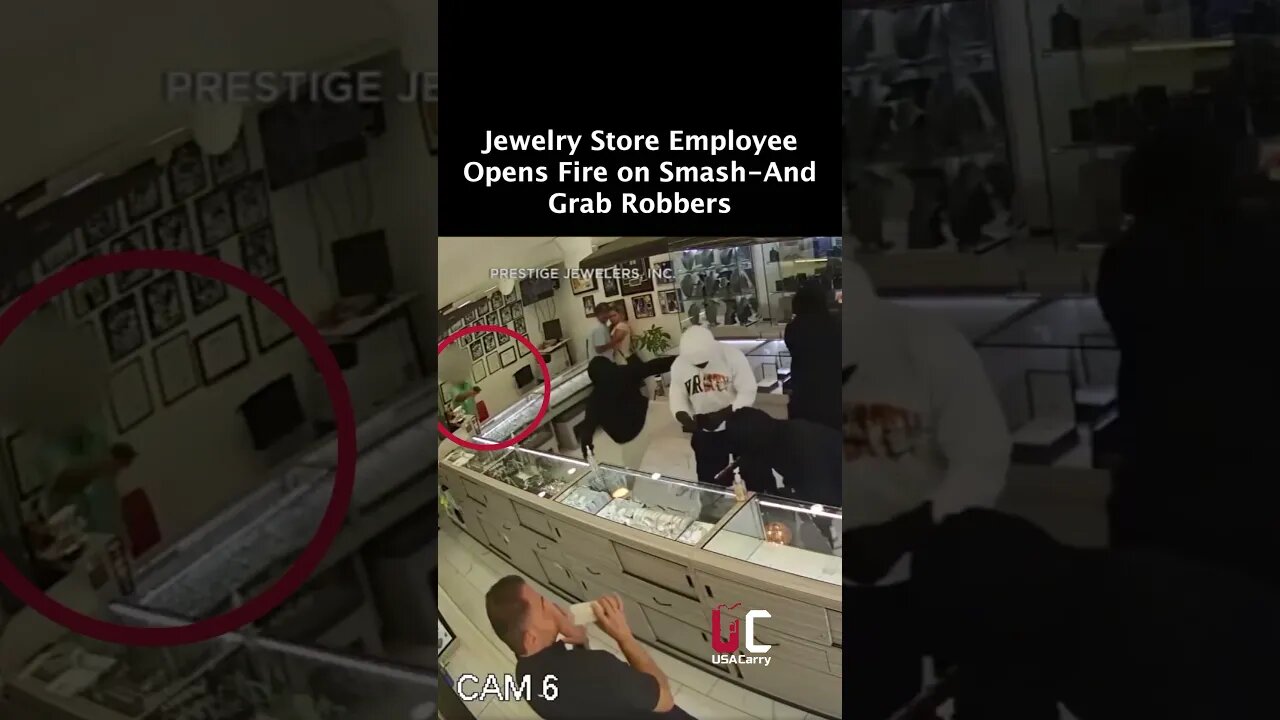 Jewelry Store Employee Opens Fire on Smash-and-Grab Robbers