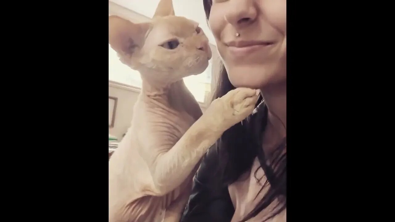 He's so sweet when he asks for kisses