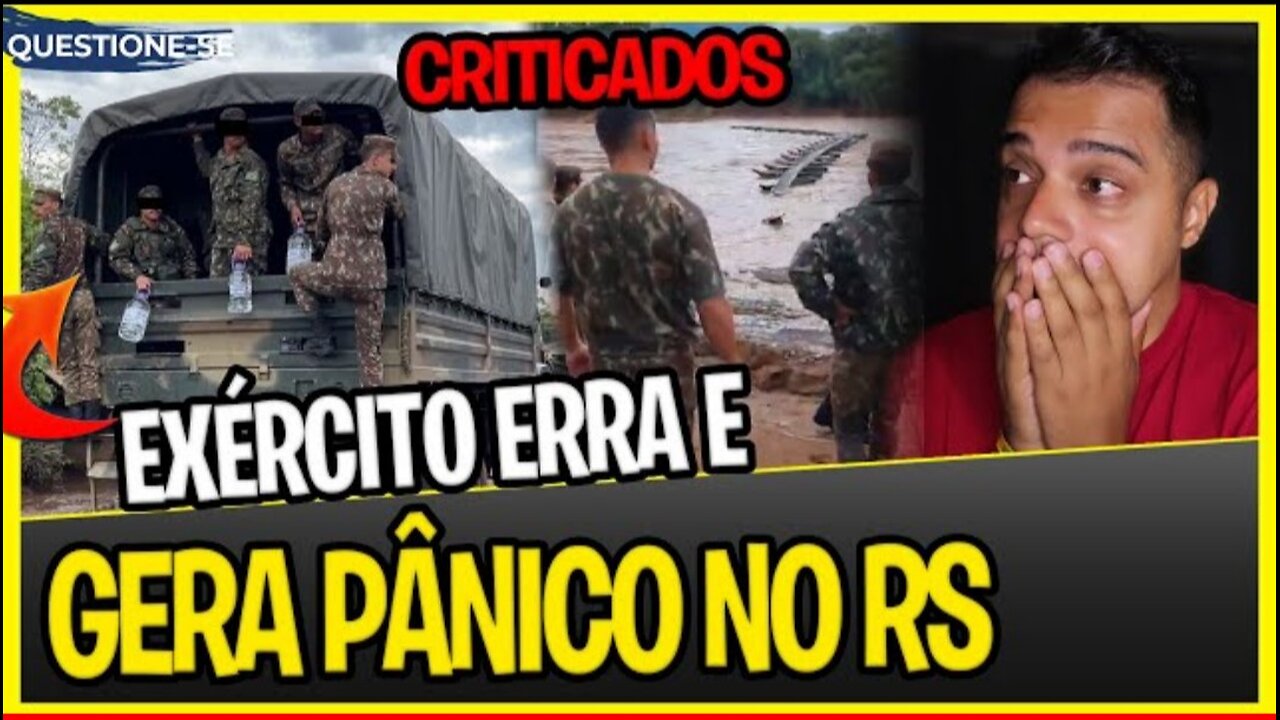 EXÉRCITO ERRA FEIO, GERA PÂNICO e LEVA CRÍTICAS / Alerta de Ciclone no RS